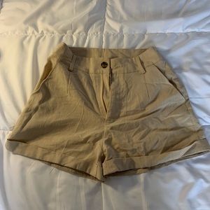 Petite Slant Pocket Front Button Shorts